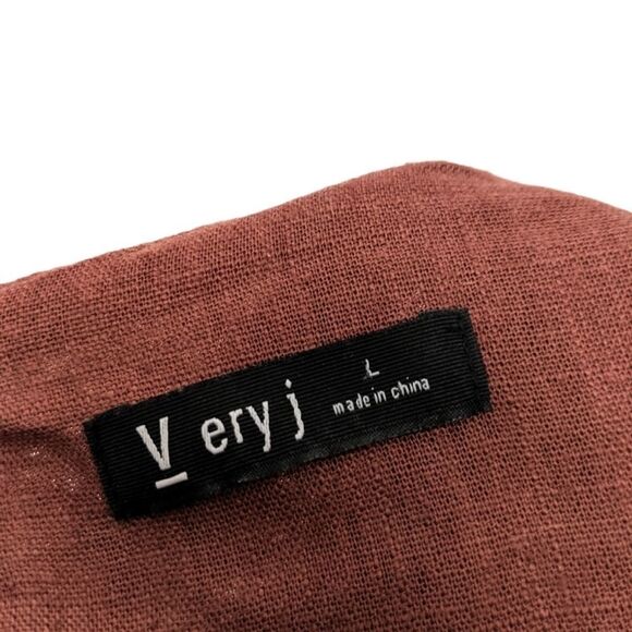 V ERY J Cotton Linen Loose Romper Playsuit L - Picture 5 of 8